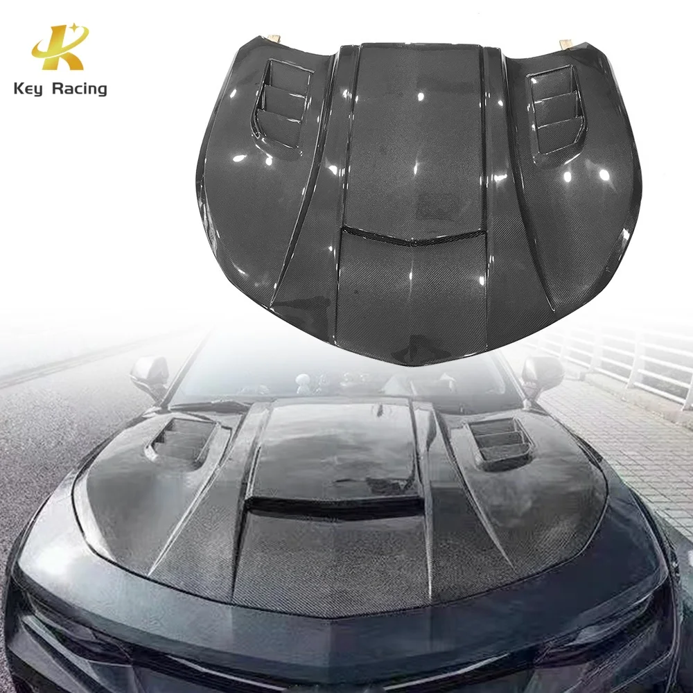 

Капот Camaro из углеродного волокна, крышка капота двигателя с вентиляционными отверстиями для Chevrolet Camaro 2016-2018 Bodykit