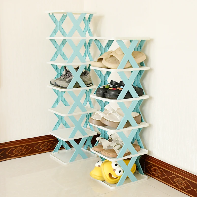 5/6/7 Layer Multi-layer Plastic Foldable Detachable Shoe Rack Space Saving Suitable For Corridor Bedrooms Dormitory Doorway