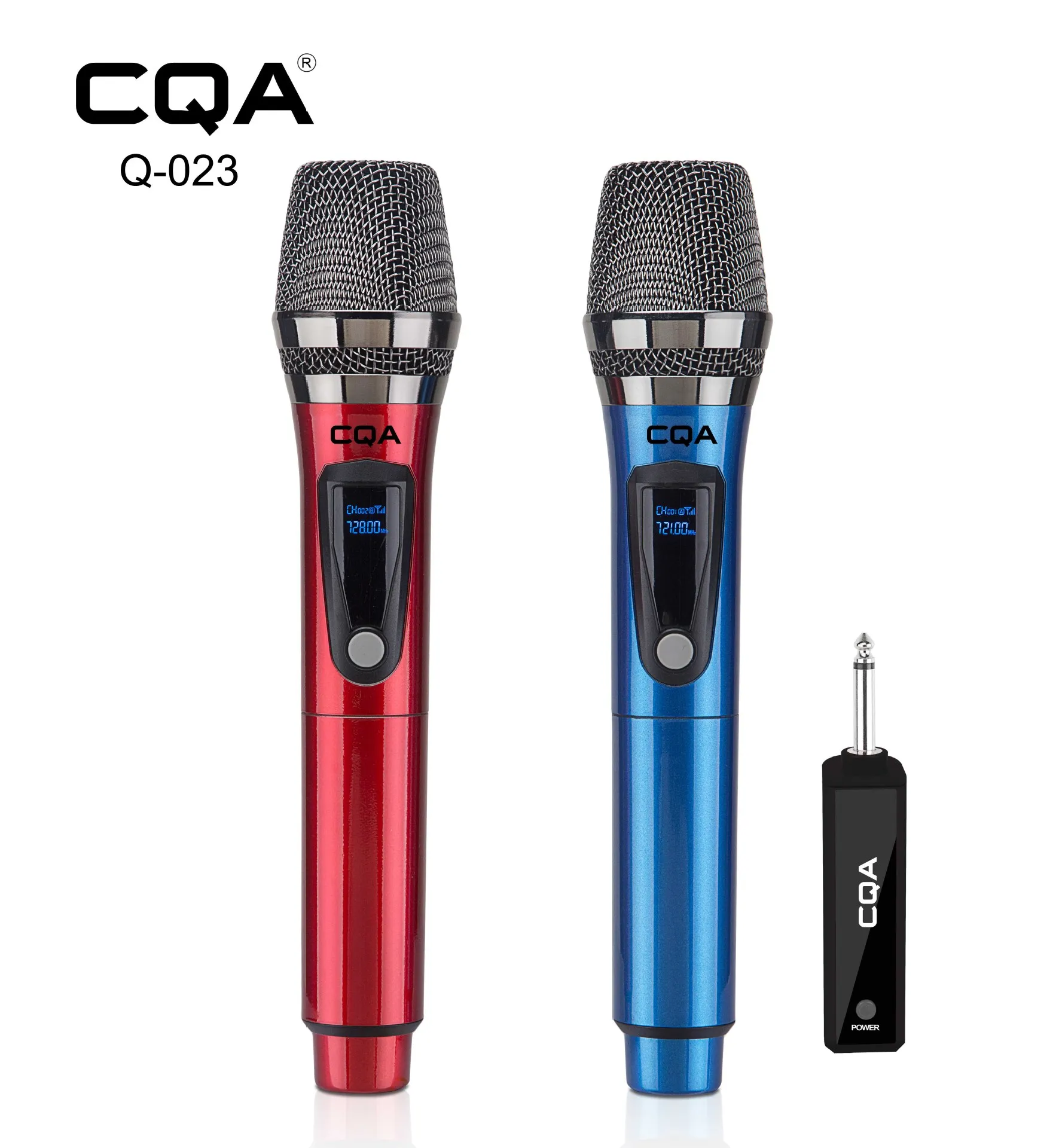 Wireless Microphone 2 Channels UHF Professional Handheld Mic Micphone For Party Karaoke Church Show Meeting 50 Meters Distance