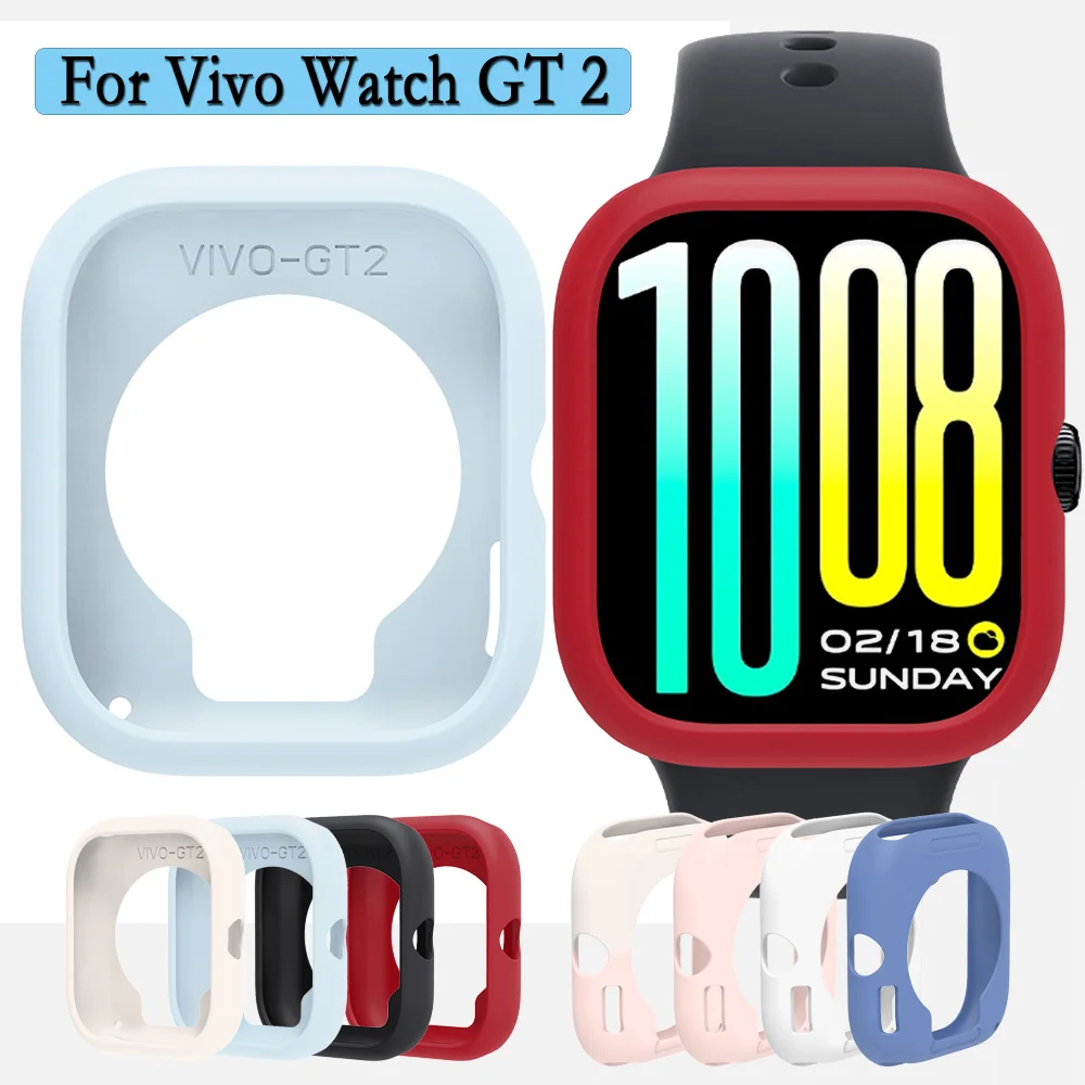 

Case For Vivo Watch GT 2 Soft and Flexible Silicone Watch Cover Decoration Hollow Protective Case Super Light For Vivo GT 2
