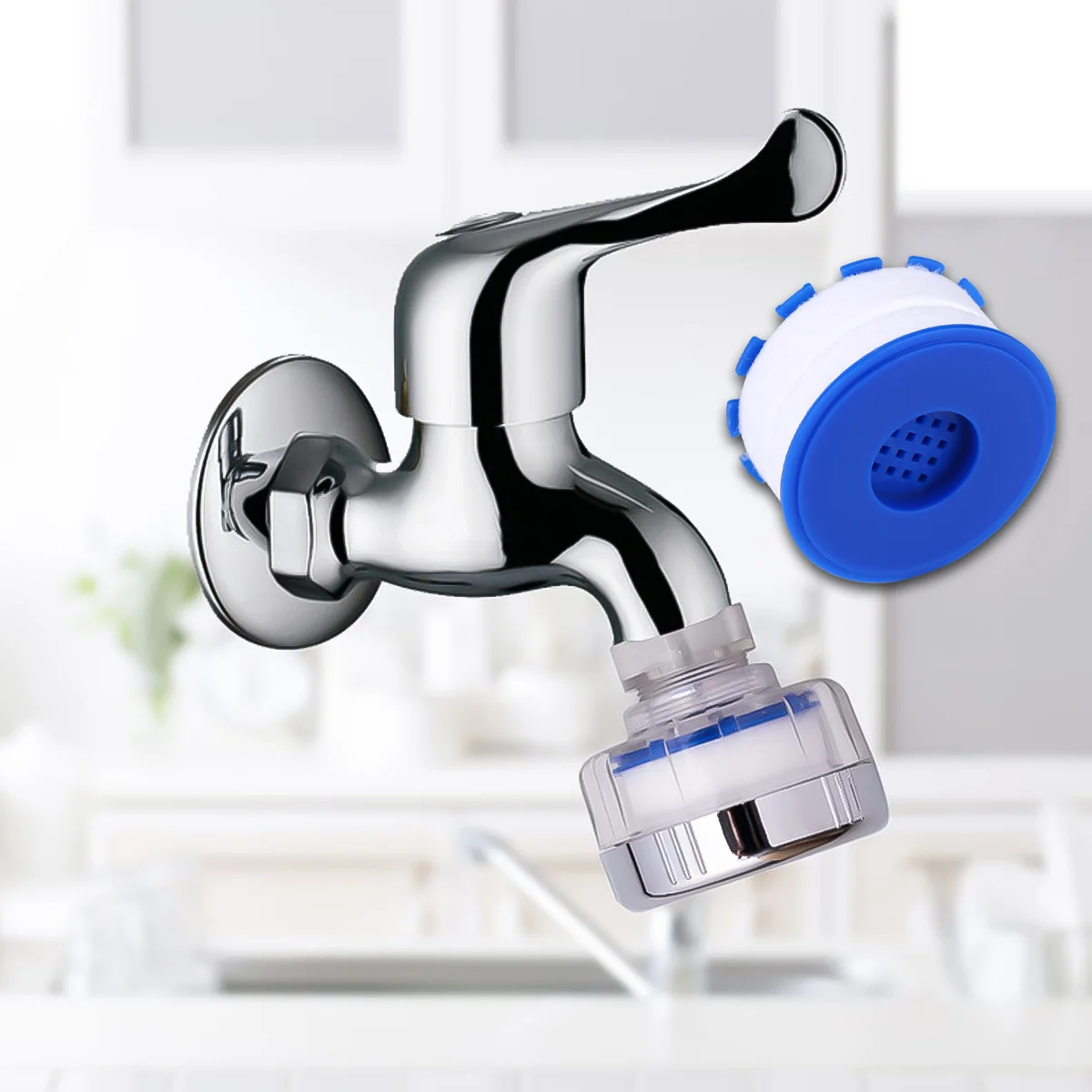 

3pcs Pp Cotton Filter For Tap Water Faucet Rust Removal Kitchen Bathroom Filter Easy Install Replacement Long Term Use