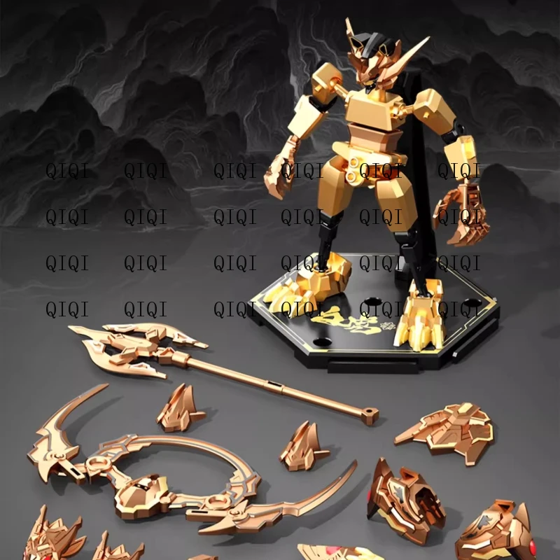 Animation Handgefertigtes zusammengebautes Modell Qinglong White Tiger Classic Collection Ornamente Geburtstagsgeschenk Anime Figur Modell Spielzeug