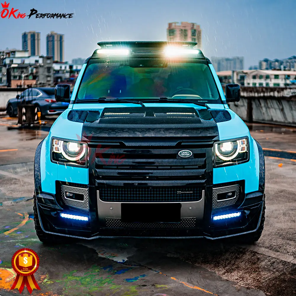 Oking Style Dry Carbon Fiber Wide Body Kit for Land Rover Defender for Land Rover Defender 110 90