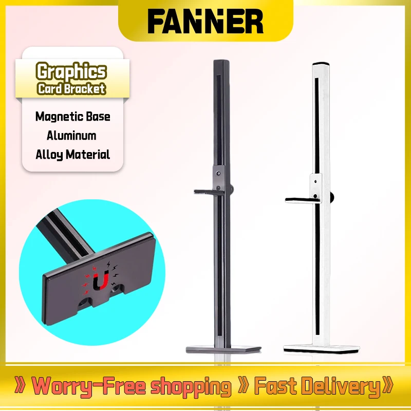 

L21 держатель видеокарты из алюминиевого сплава, черная подставка, чехол для настольного ПК, противоскользящий магнитный базовый кронштейн, комплект охлаждения