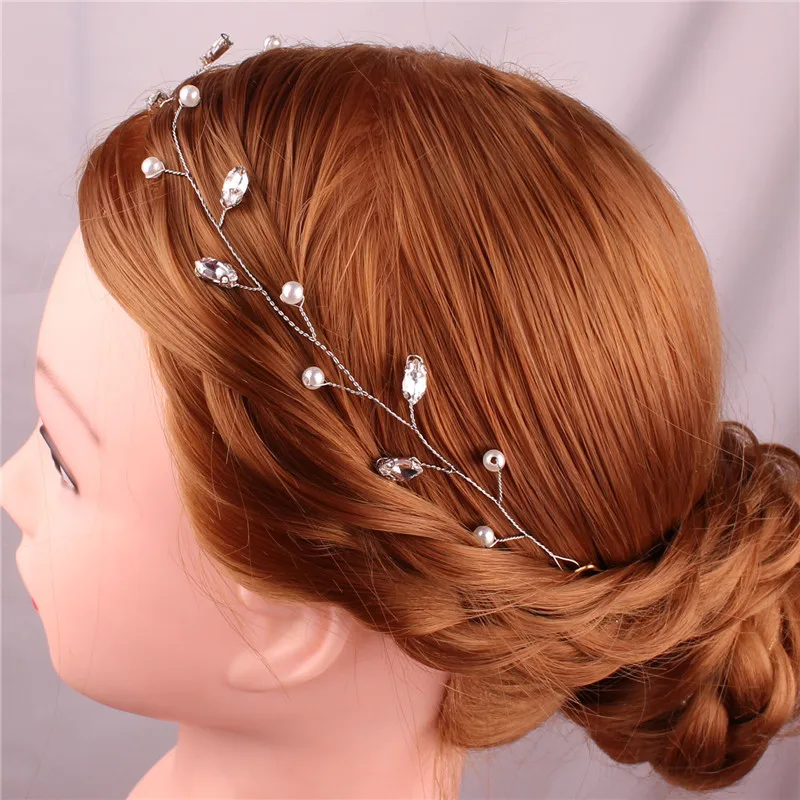 Bridal Headdress Handmade Flower Pearl Headdress Bridal Hair Accessories Wedding Jewelry