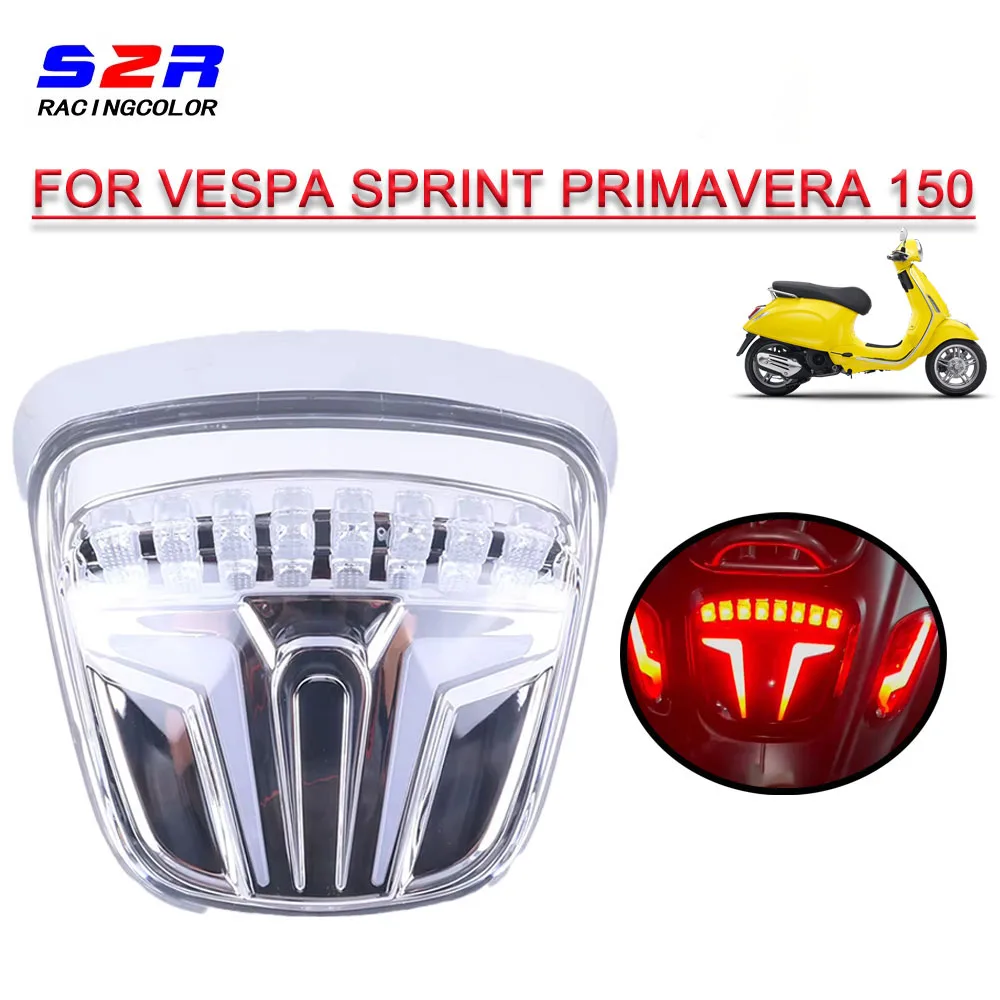 

Motorcycle Accessories LED Integrated Tail Light Rear Taillight Brake Turn Signal Indicator Light For Vespa Sprint Primavera 150