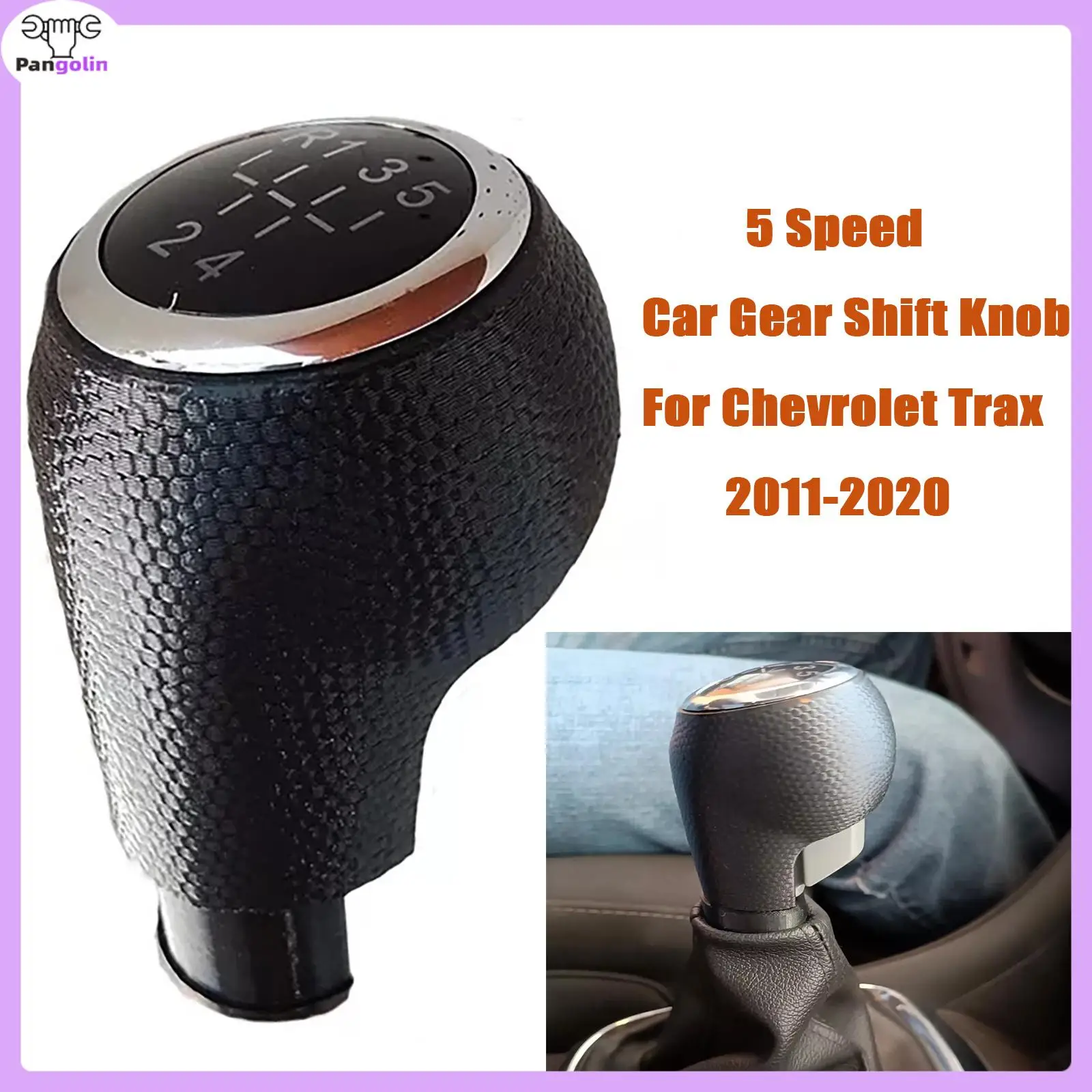 

1pc Black 5 Speed Car Gear Shift Knob For Chevrolet Trax 2011-2020 New Auto Parts