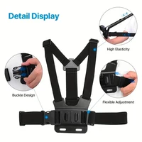 Kit d'accessoires pour caméra d'action : sangle de tête, sangle de poitrine, support réglable pour GoPro, téléphone, DJI Osmo, SJCAM, AKASO, Insta360 4