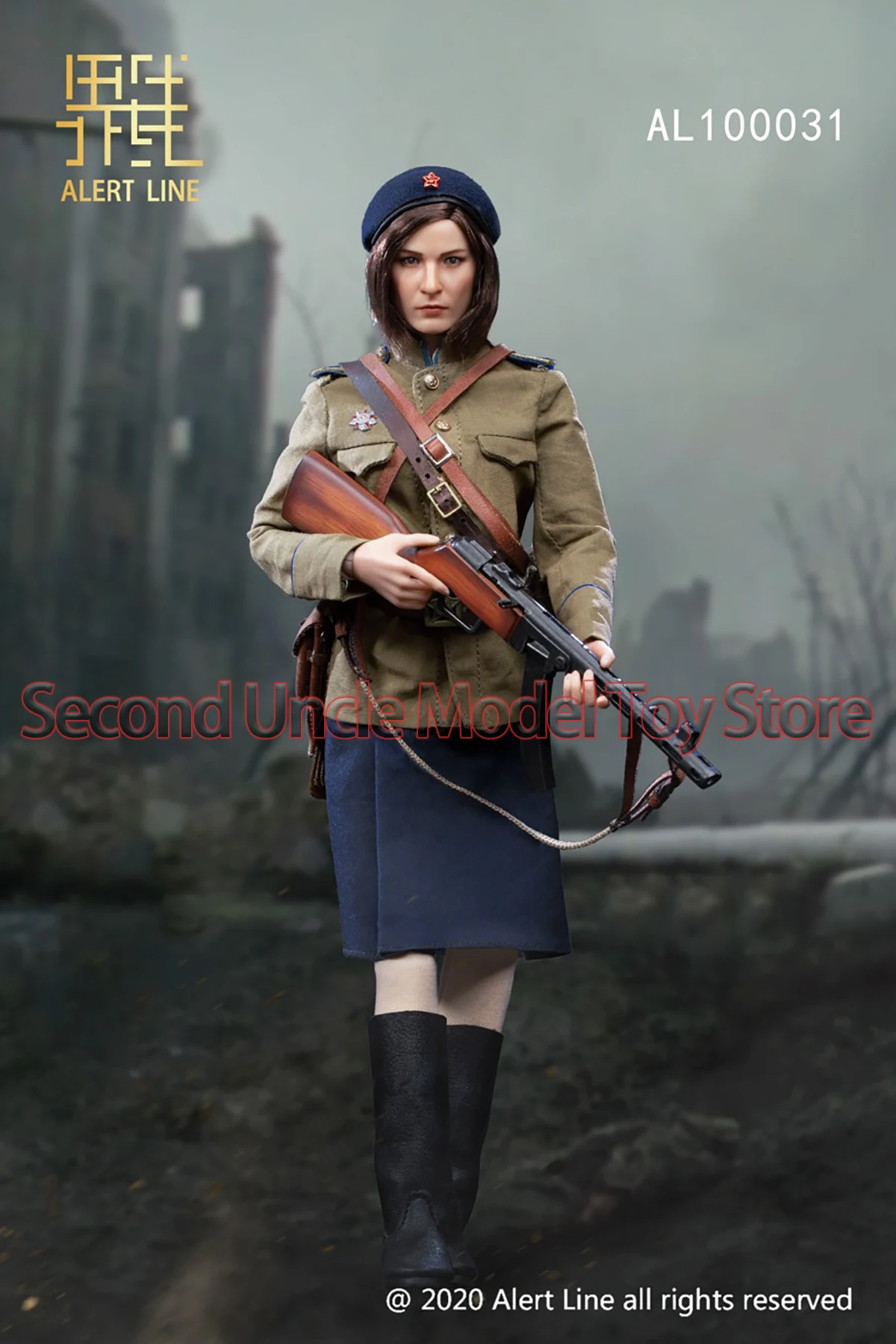 

Alert Line AL100031 1/6 WWII Soviet female soldier NKVD 12''Female Soldier Military Action Figure Full Set Collectible Model Toy