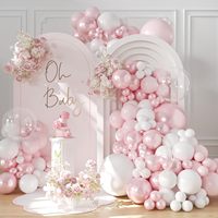Pink Blue Balloon Arch Kit, Double-Filled Balloon Latex Balloon, Suitable for Wedding Birthday Shower Bachelor Party Decoration