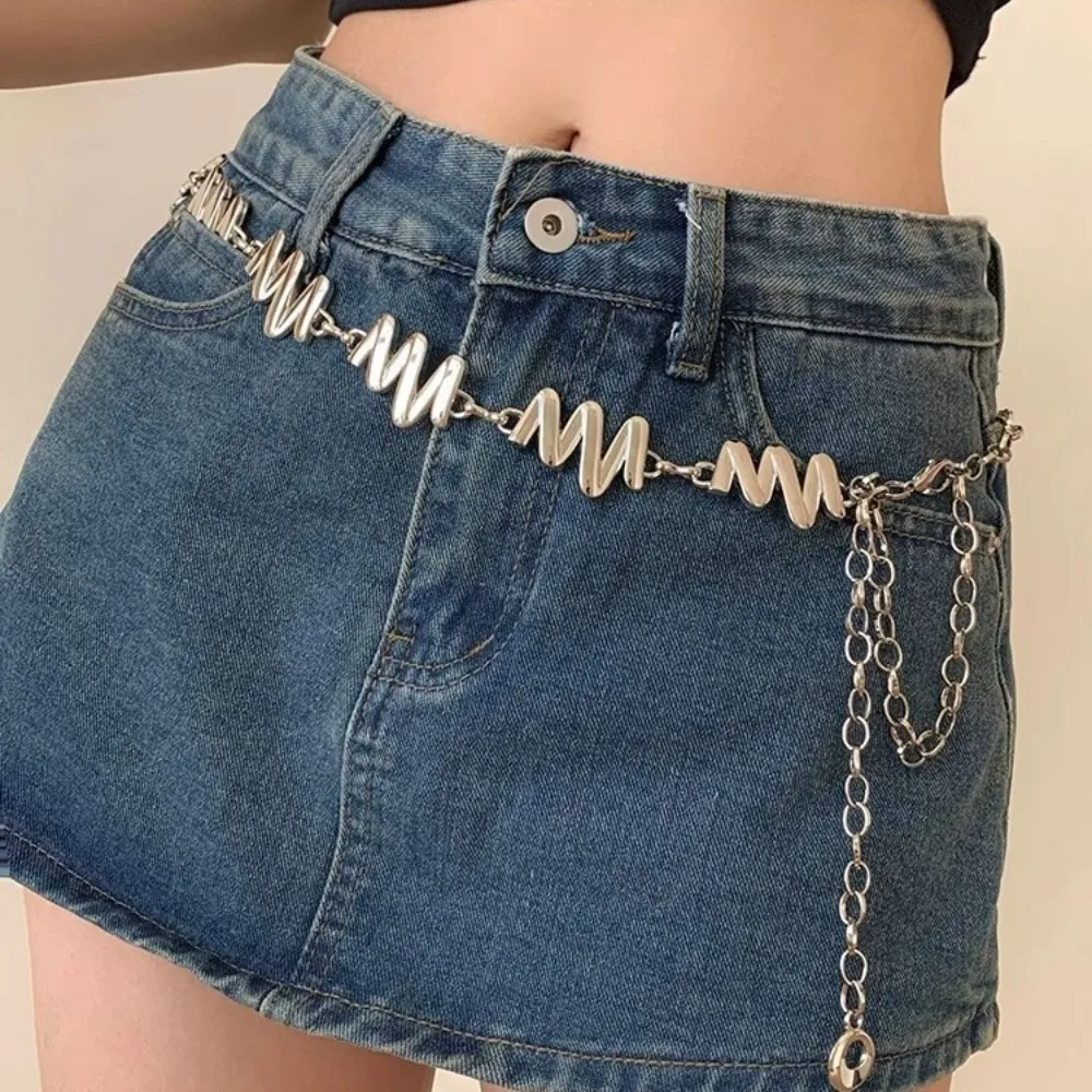 

Металлическая поясная цепочка, женская ниша, волнистая поясная цепочка, украшение для платья, богемный пояс в национальном стиле, модный и универсальный