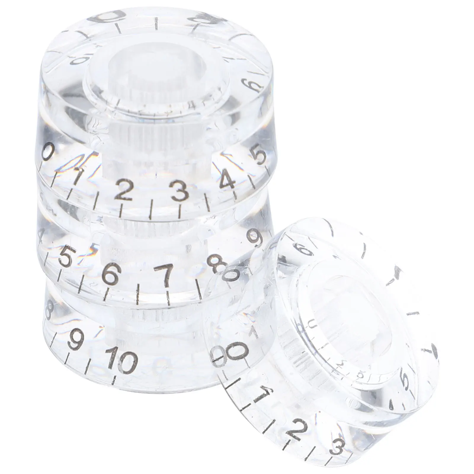 

4Pcs Volume Knob Potentiometer Knob Solid Acrylic Material Wear Resistant Lightweight Design for Guitar Bass Amplifier Control