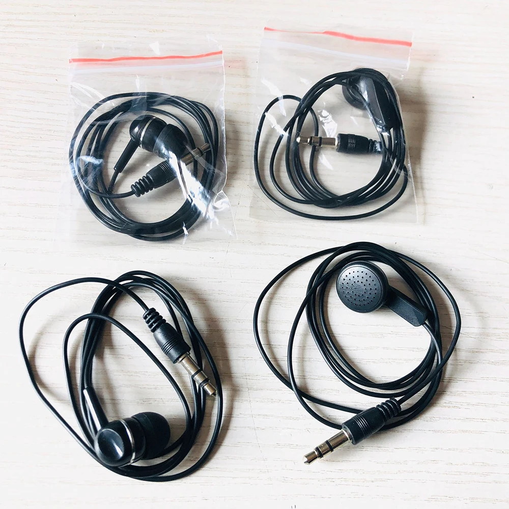 Single Side Earphone 3.5mm Plug For Phone Mp3 Players Pc Right/left Ear Universal 50cm Wired Earphone In-ear Type Earplug Type