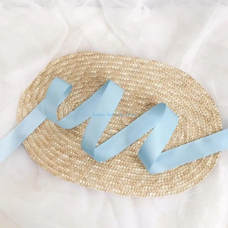 

L5YB соломенная шляпа в стиле Лолита для женщин и девочек, викторианская шляпа для чаепития, кружевной лоскутный капот, ручная