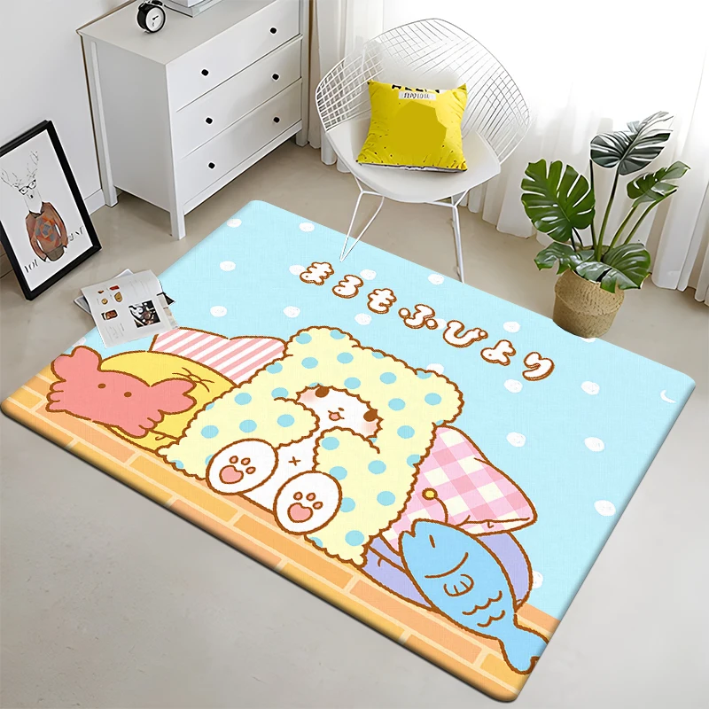 Sanrio Marumofubiyori Cute Cartoon HD Printed Carpet Living Room Home Decor Sofa Table Rug Non-slip Chair Lounge Mat Picnic Camp