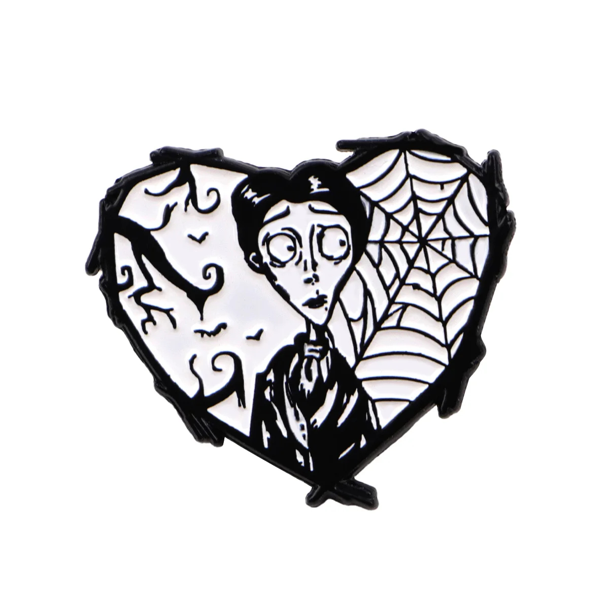 عشاق الهيكل العظمي المينا دبابيس دبابيس امرأة الرجال حقائب الظهر شارة موضة التلبيب مجوهرات أصدقاء هدايا الهالوين