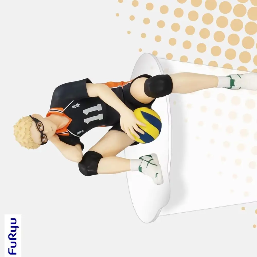 

100% Original FuRyu Noodle Stopper Figure Haikyuu!! Tsukishima Kei Collection Series Model Cartoon Character Model Decoration