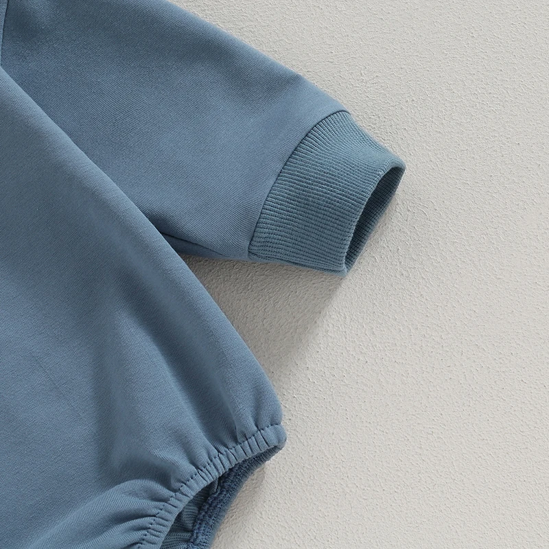 Toddler Baby Boy Girl Oversized Sweatshirt Romper Crewneck Long Sleeve Bubble Bodysuit Fall Winter Outfit