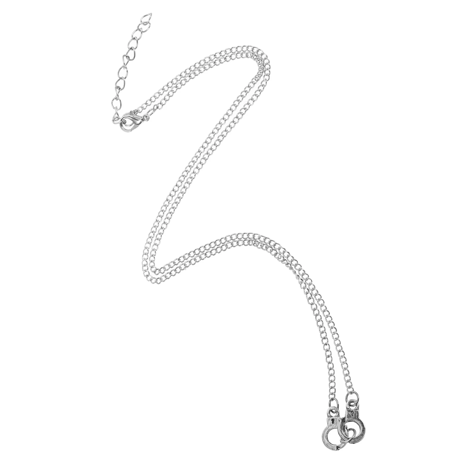 

Handcuff Necklace Punk Rock Interlocking Chain Retro Metal Pendant Gothic Choker For Women Statement Jewelry Halloween