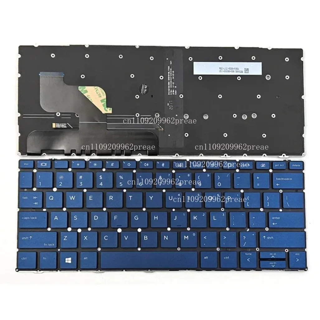 

Для ноутбука HP Elite Dragonfly G2 13,3 дюйма, клавиатура с синей подсветкой, США, SN9181BL SG-99100-2VA