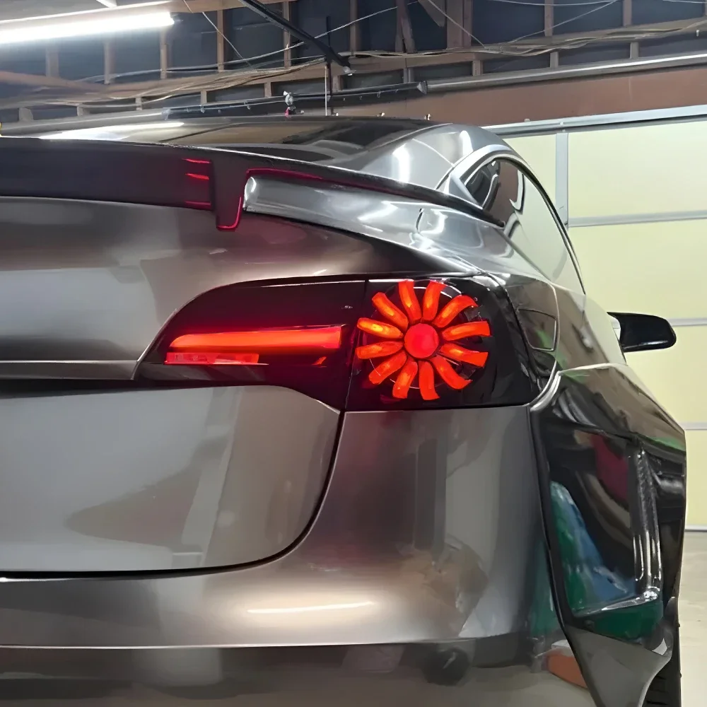 Auto-Rücklichter-Baugruppe für Tesla Model 3, Modell Y 2019–2023, LED-Auto-Rückleuchten, Upgrade von Bremslicht-Zubehör im Martin-Stil