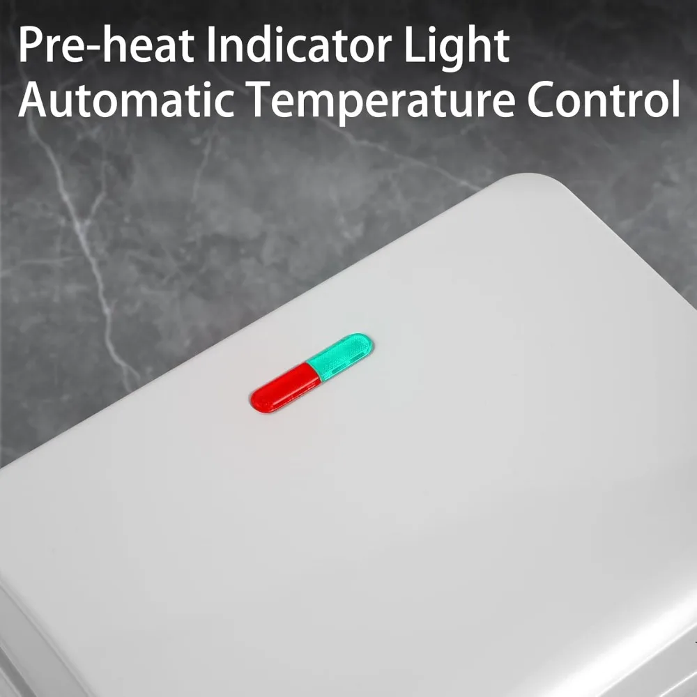 صانع وافل كلب الذرة، آلة الوافل مع لوحة طلاء غير لاصقة، محمصة خبز هوت دوج صنع 6 كلاب ذرة