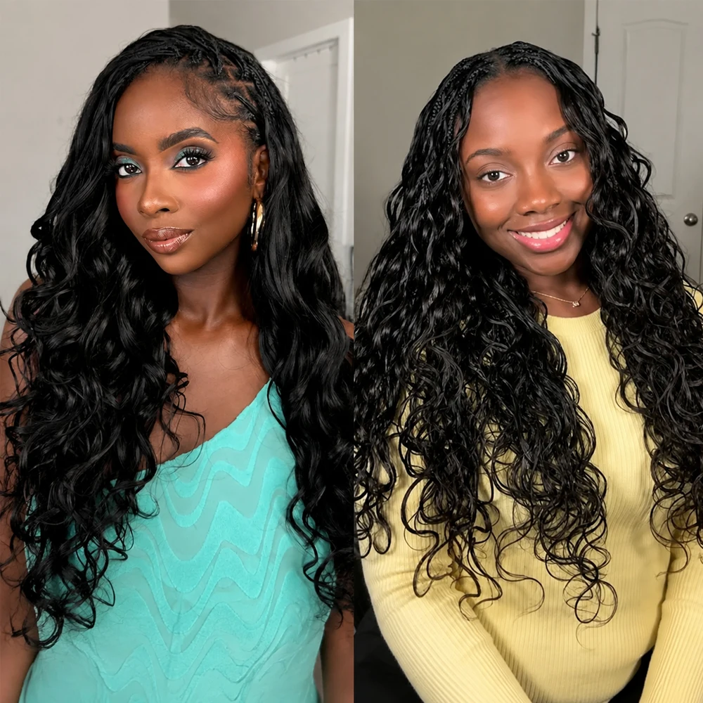 Natural Black Body Wave Bulk Human Hair Feather Crochet Extensions Soft Wavy Braiding Hair Silky Texture Virgin Remy Hair Lightweight Reusable For Boho Braids Protective Hairstyles Easy Install