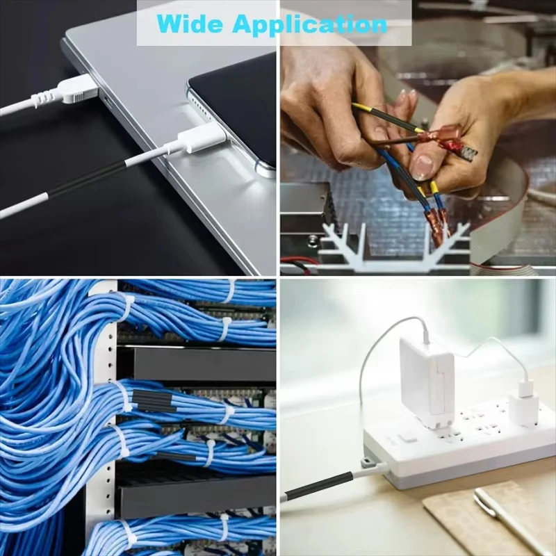 Sortiertes Schwarzes Schrumpfschlauch-Set, Hitzebeständiger Polyolefin-Schlauch zur Kabelisolierung, Elektroverbindungen, Schutz von Automobilkabeln, Reparaturen und Elektroinstallationen in Haus und IndustrieSchrumpfv – Detail 10