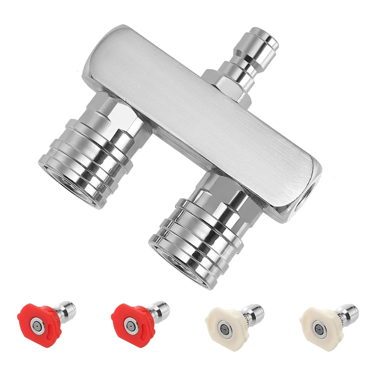 

New Pressure Washer Tips, 2-In-1 Washer Nozzle Tip, Dual Pressure Washer Nozzle with 4PCS Pressure Washer Spray Nozzles