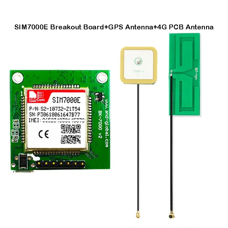 SIMCOM SIM7000E Breakout Board LTE CAT-M1(eMTC) NB-IoT Module Quad-Band LTE-FDD B3/B8/B20/B28 GPRS/EDGE 900/1800Mhz