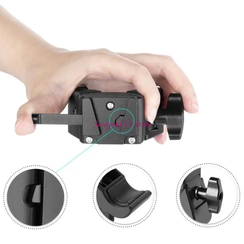 n3uc قابلة للتعديل v mount mount battery clamp clamp لمرفق آمن لأرواح ثلاثية #3