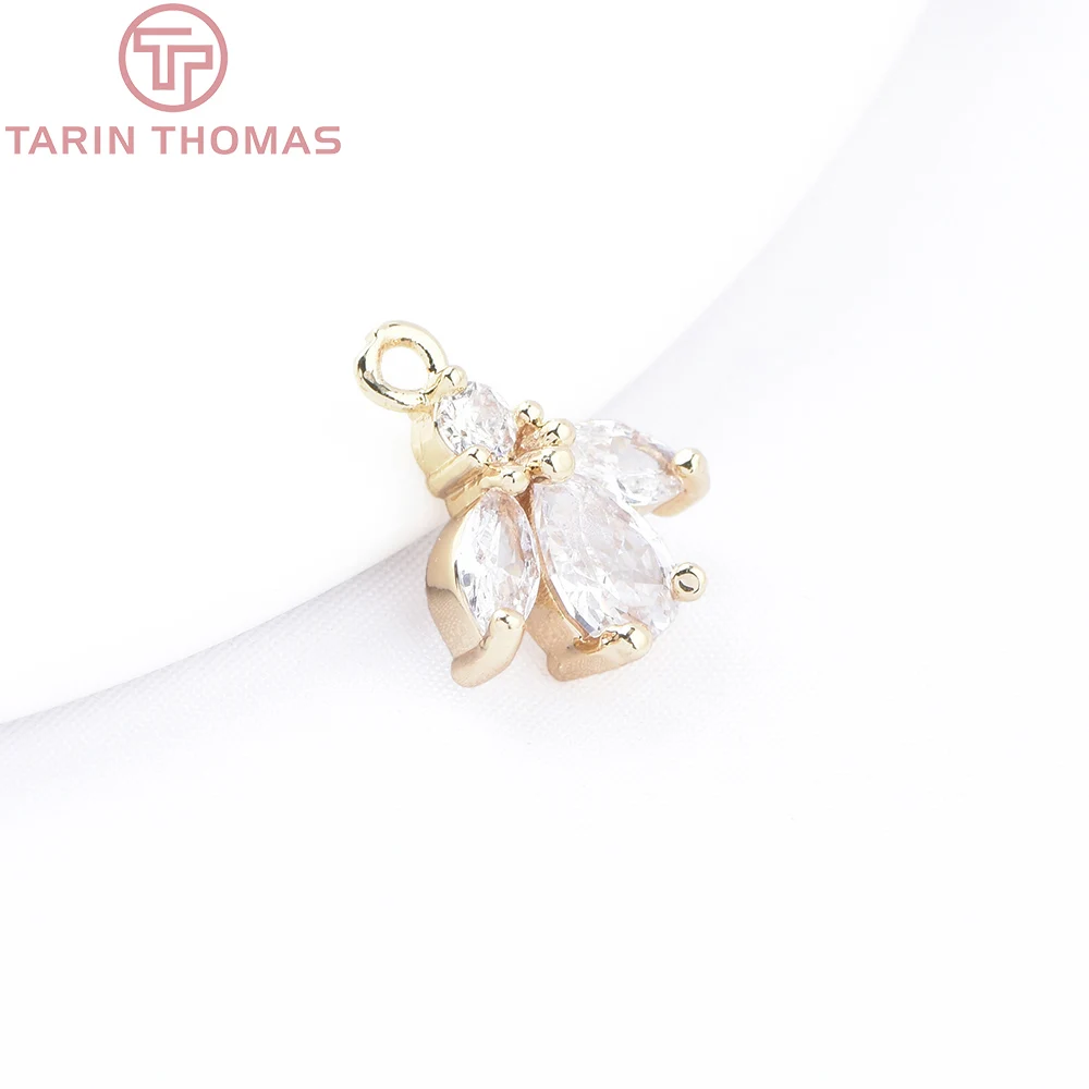 (9639) 10PCS 12.5x14.5MM 18K Gold Color Water Drople Leaf Shaped Pendants Hight Quality DIY Jewelry Making Findings Accessories