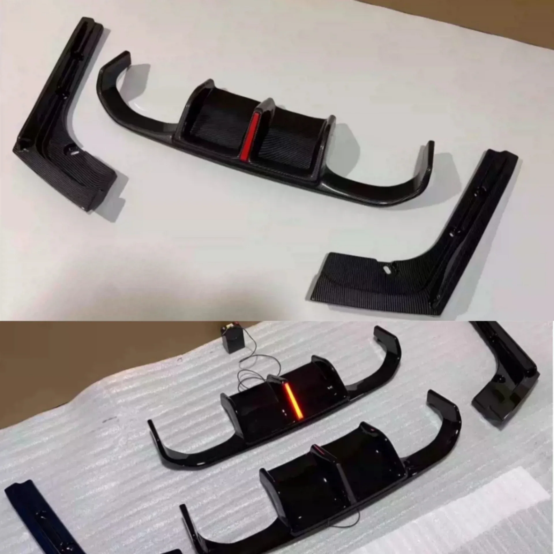 

Body Kit Carbon Fiber Rear Lip with Light for BMW 3 Series F30 F35 Convert M3 Rear Spoiler Car Accessories