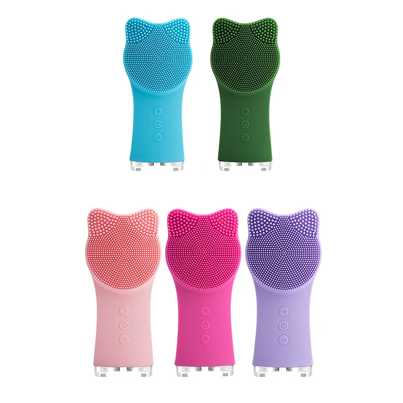 

Wholesale 2-in-1 Electric Silicone Facial Cleansing Brush Sonics Vibration Face Scrubber Exfoliators Deep Targeted Nose