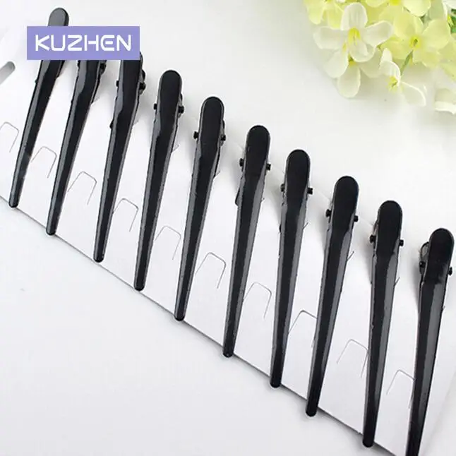 

High Quality 10 Pcs Black Plastic Single Prong DIY Hairstyle Alligator Hair Clip 3.1" Long