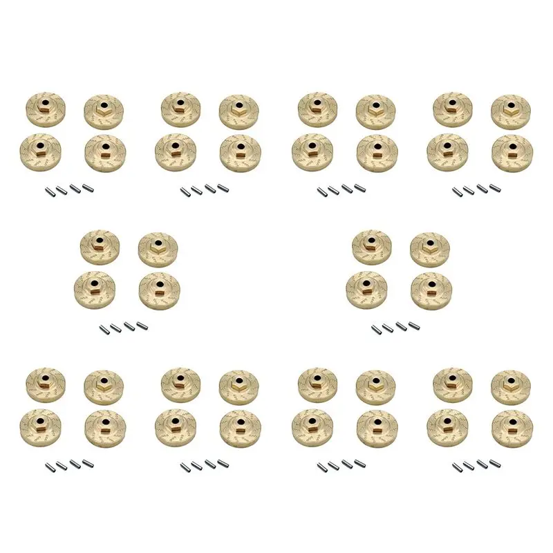 

AS96-40Pcs Heavy Duty Brass Wheel Hex Adapter Balance Weight For AXIAL SCX24 90081 Upgrades 1/24 RC Crawler Car Parts