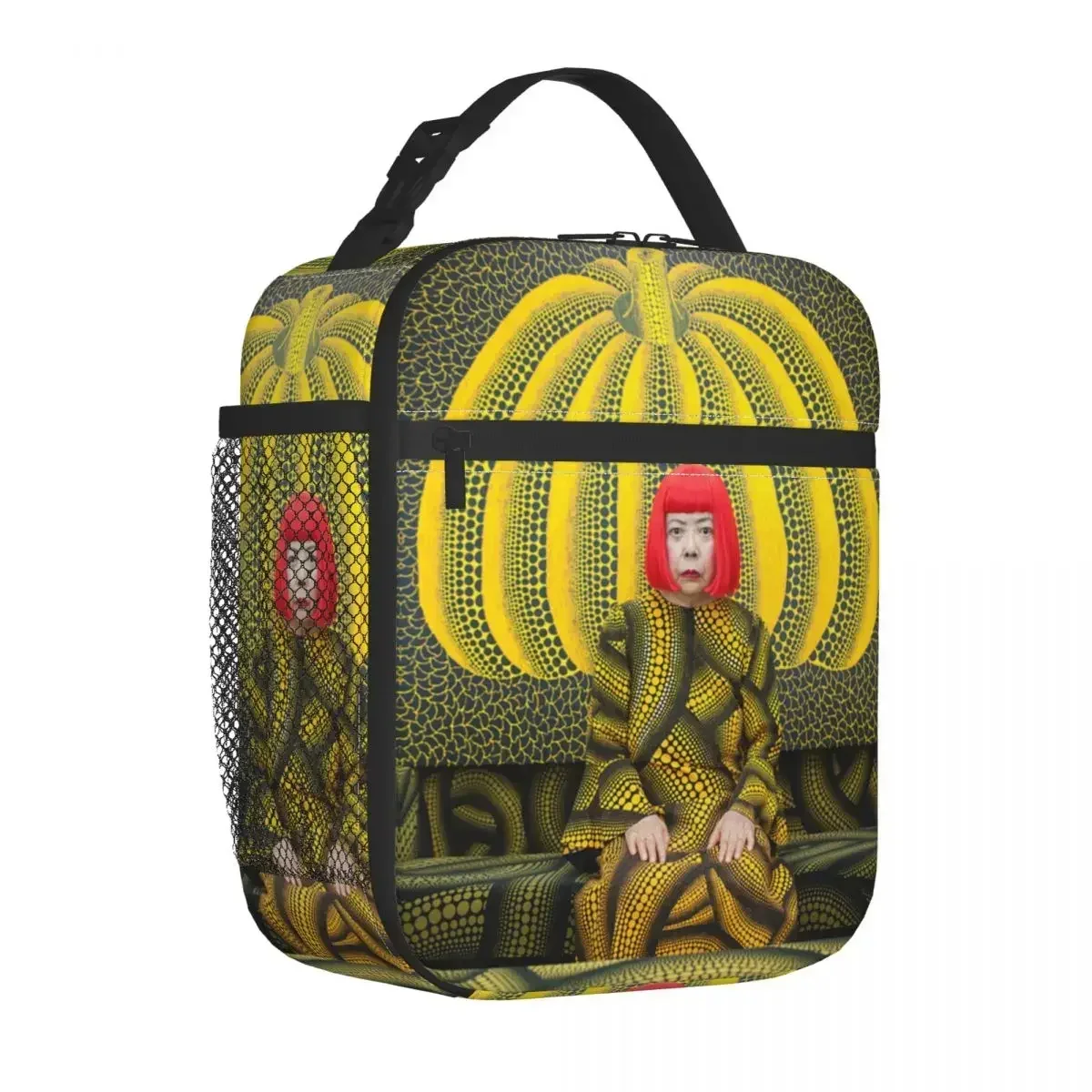 Yayoi Kusama  Pumpkin Thermal Insulated Lunch Bags Portable Bag for Lunch Cooler Thermal Food Box