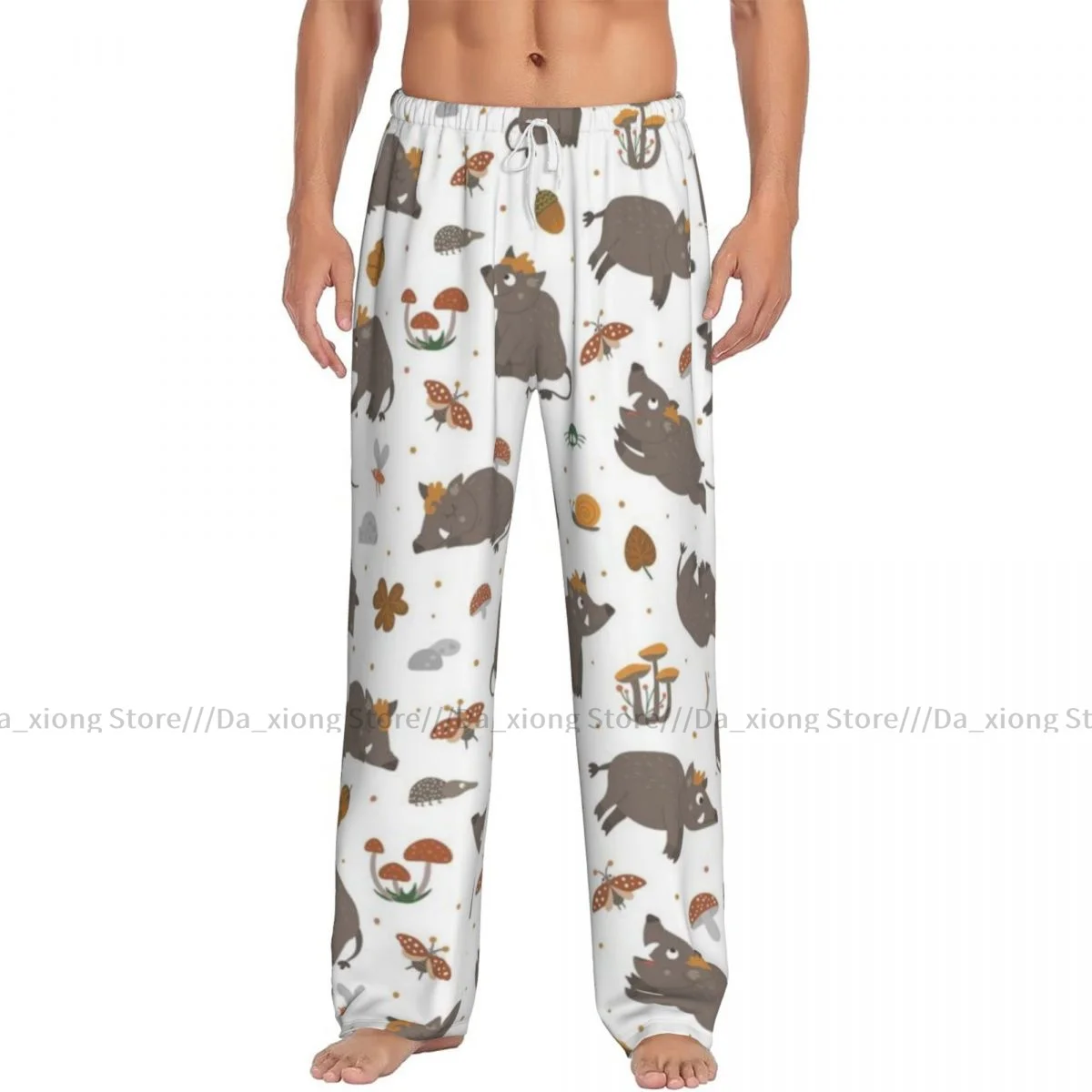 Funny Boars Mens Pajamas Pyjamas Pants Lounge Pants Sleep Bottoms