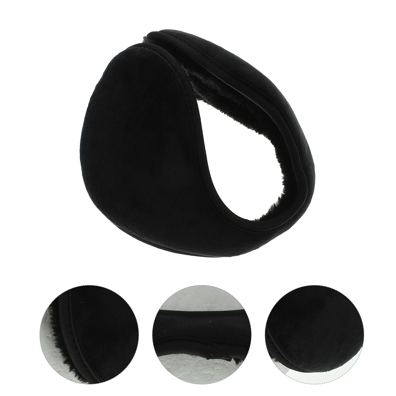 11x11 سنتيمتر المدمجة أنيق غطاء للأذنين بطانة ناعمة حماية الشتاء غطاء للأذنين الأسود ، غطاء للأذنين للجنسين غطاء للأذنين إيرفلاب