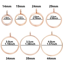 1Pc Stainless Steel 10-40mm Glass Reliquary Photo Urn Medallion Pendant For Ashes DIY Round Coin Holder Locket Colgantes Jewelry