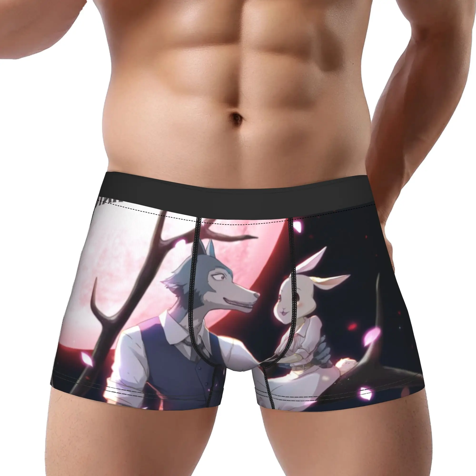 Beastars Underpants Homme Panties Man Underwear Beastars Print Shorts Boxer Briefs