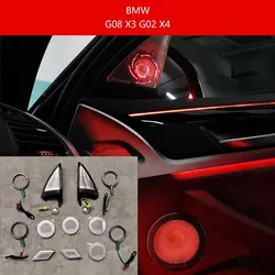 Ambient Lamp Refit Center Speaker Cover With Ambient Light For BMW G02 X4 F49 X1 G08 X3 Front Dashboard Lift Tweeter Horn Audio