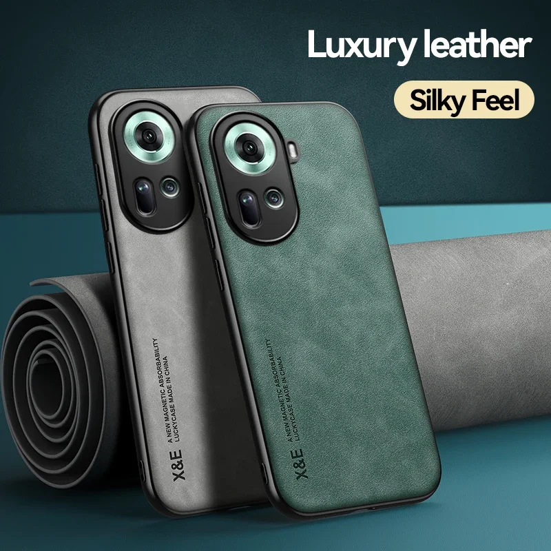 Leather Case For OPPO Reno 11 11F 5G Lightweight ShockProof Fabric Fur Silicone Frame Back Cover Funda Cases Coque For Reno11F