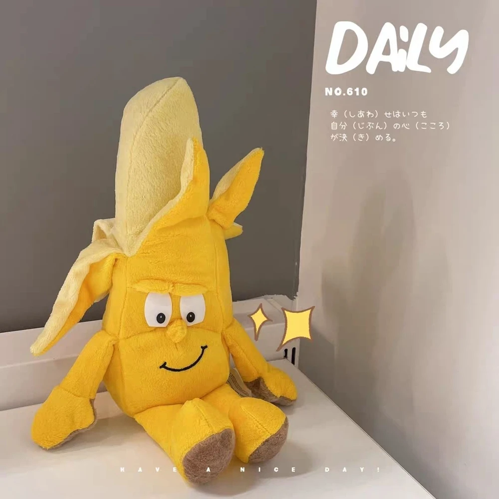 Jouet en peluche créatif banane fraise 26CM, laid Instagram, poupée mignonne et amusante, ornements pour offrir à votre enfant un cadeau d'anniversaire et de noël
