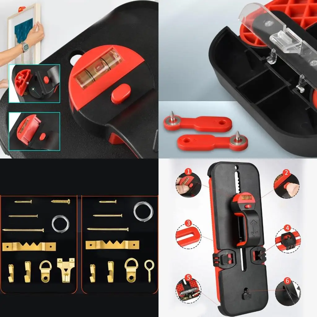 

High Precision Horizontal Measuring Instrument Photo Hanger Accessories Photo Frame Hanging Kit with Level Picture high quality