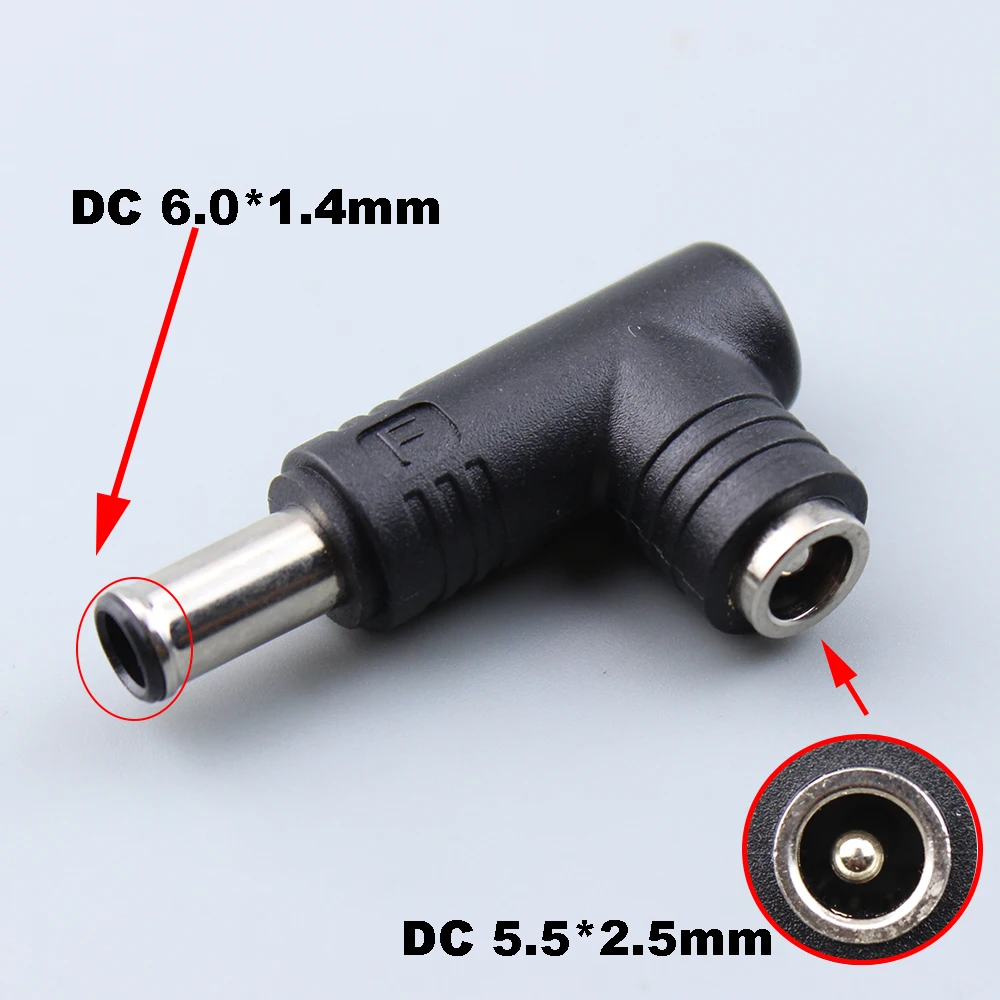 1PCS 240W DC 5.5*2.5MM Female to DC 6.0*1.4 MM Male Elbow Power Adapter，MA-1213