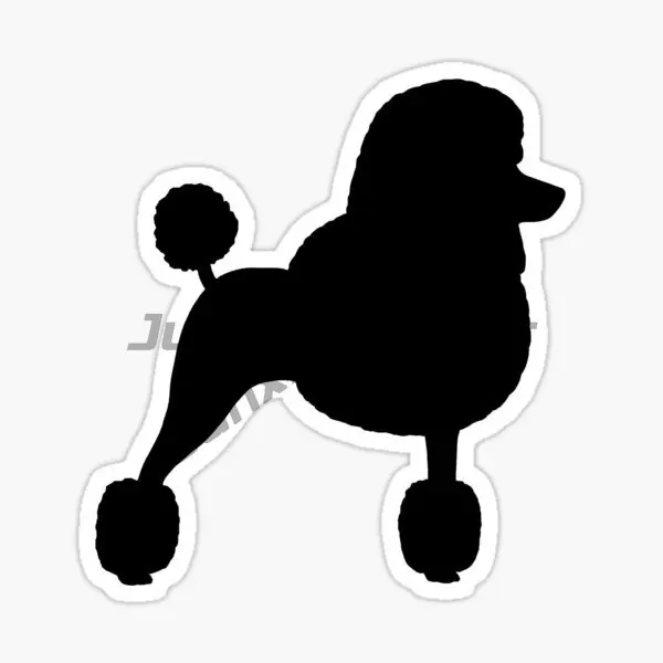 Dark Poodle Dog Black Sticker Car Accessories Laptop Motorcycle Wall Truck Window Bicycle Van Glass Decals Customizable