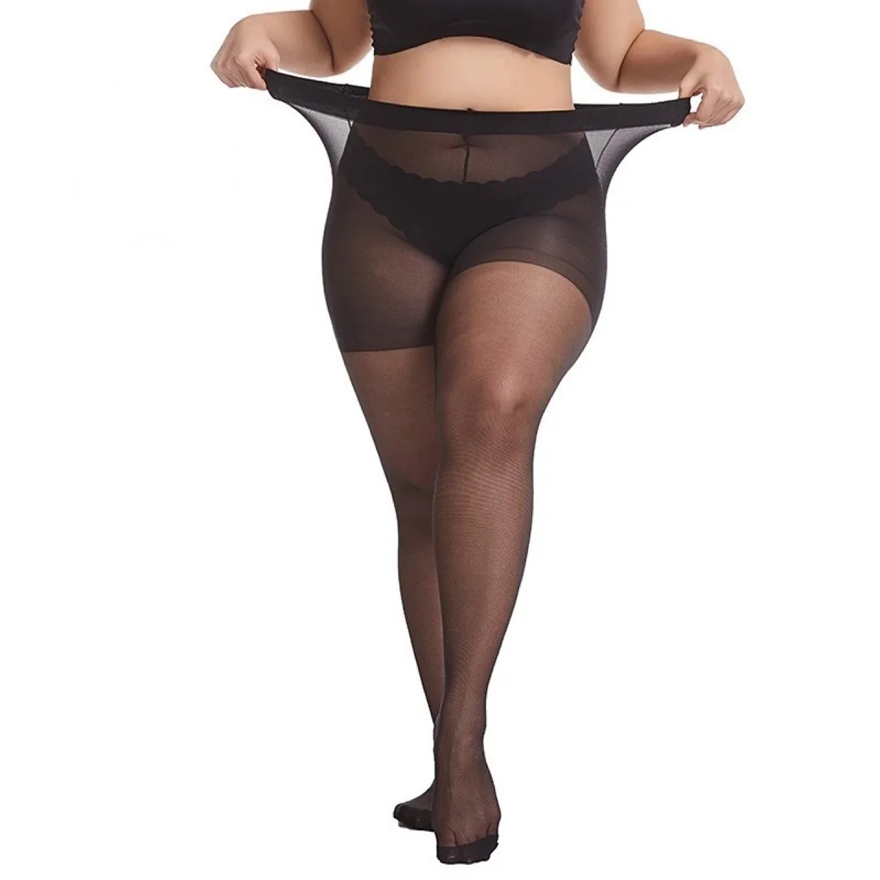 

plus Size Sexy Bla Silk Panhose Women's Core Spun Yarn Leggings Comfortable Breathable Home Wear Svel Vest Dr