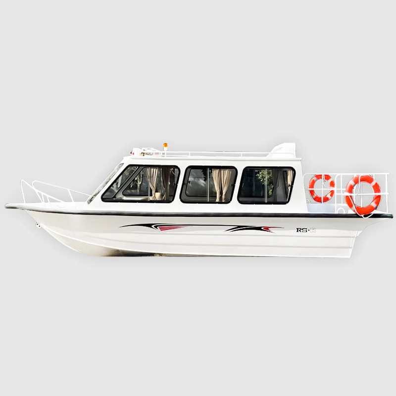 

8.28m/27ft 8 Passenger Cabin Cruiser Aluminum Speed Boat 200HP Patrol Fishing Rescue Boat for Fishing Cruising Rowing Leisure