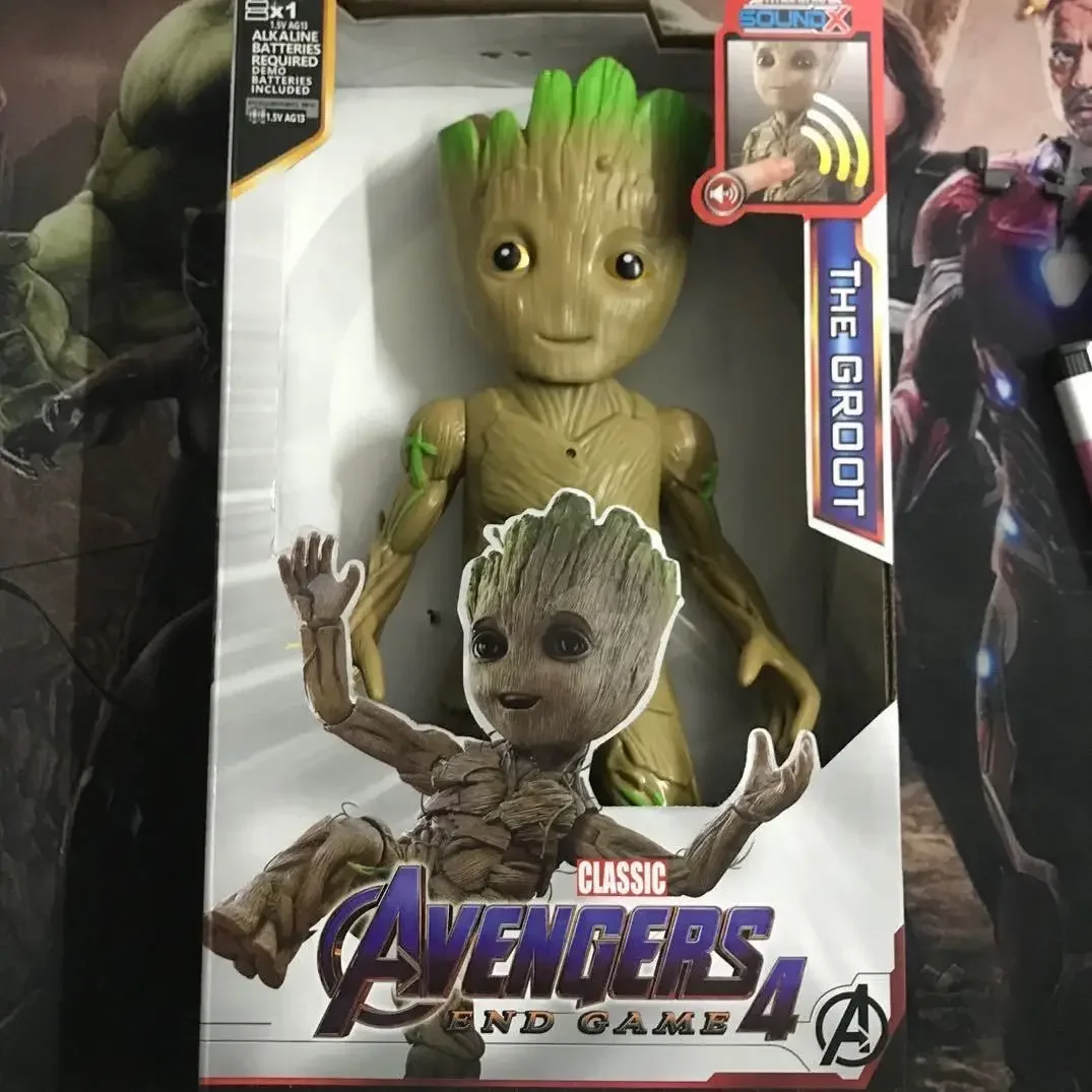 2025 Hot 30 cm Marvel Figuur Avengers Endgame Captain Justice Geluid Led Licht Super Hero Poppen Pvc Action Figure Model kinderen Speelgoed